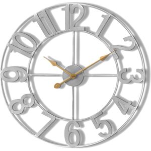 Sorbus Decorative 16in Numeral Wall Clock Silver NoSize
