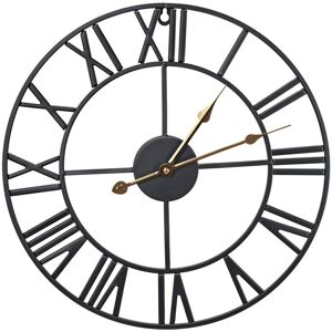 Sorbus 16in Metal Decorative Wall Clock Black NoSize