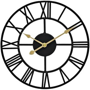 Sorbus 24in Metal Decorative Wall Clock Black NoSize