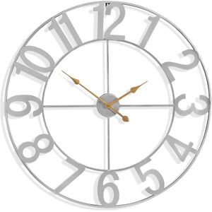 Sorbus Decorative 32in Numeral Wall Clock Silver NoSize