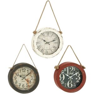 Peyton Lane Set of 3 Metal Wall Clocks NoColor NoSize