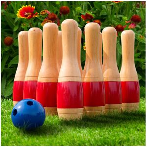 Trademark Hey! Play! 11 Inch Wooden Lawn Bowling Set NoColor NoSize