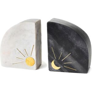 Matr Boomie Indukala Sun & Moon Marble Bookends Black NoSize