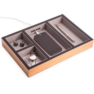 Bey-Berk Lace Burl Wood Open Valet with Soft Velour Lining NoColor NoSize