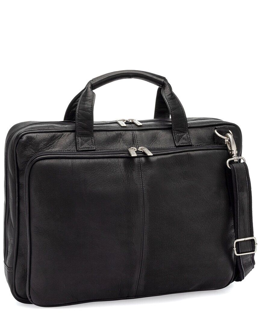 Le Donne Evanston Leather Laptop Briefcase Black NoSize