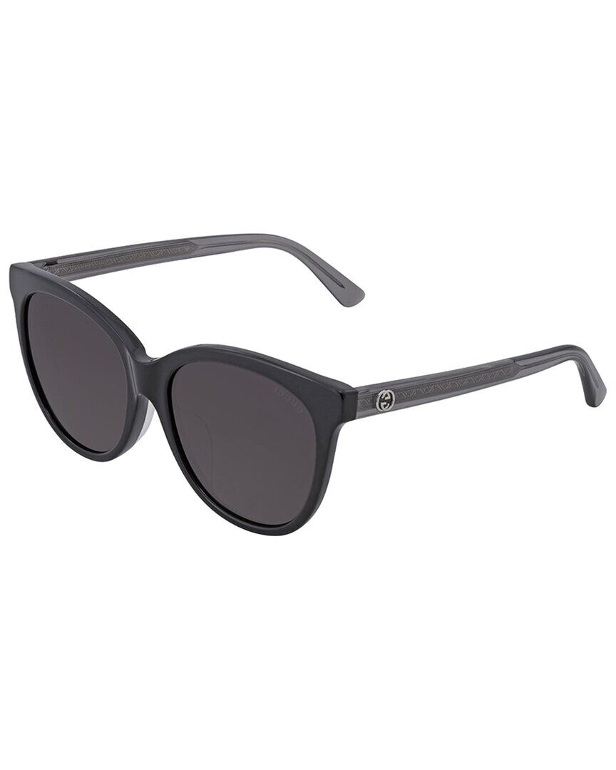 Gucci Women's Smoke 56mm Cat Eye Sunglasses Black NoSize