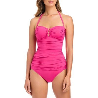 Bleu Rod Beattie Snap To It! Bandeau Tankini Pink 4 Bleu Rod Beattie Snap To It! Bandeau Tankini Pink 4