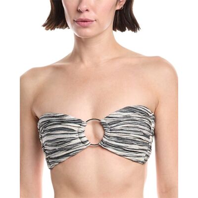 Montce Tori Ties Bandeau Bikini Top Grey xs Montce Tori Ties Bandeau Bikini Top Grey xs