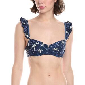 Agua by Agua Bendita Cafe Bikini Top Blue XL