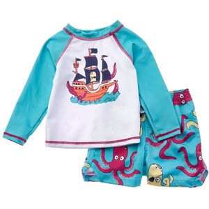 Sovereign Code 2pc Rashguard Top & Disruptor Swim Trunk Set Blue 18M Sovereign Code 2pc Rashguard Top & Disruptor Swim Trunk Set Blue 18M
