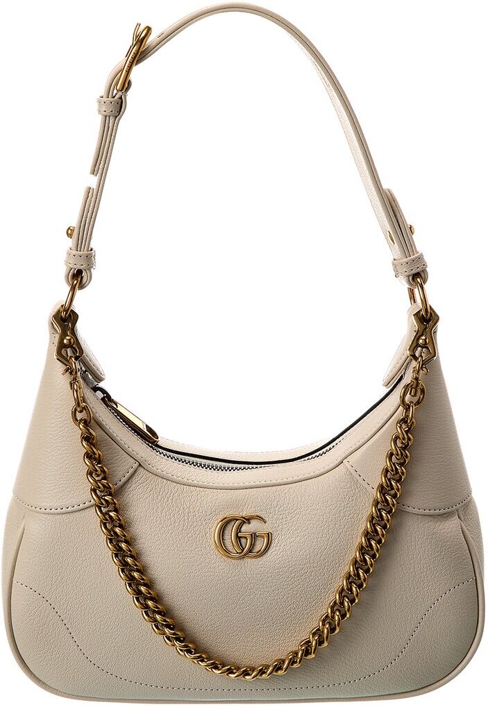 Gucci Aphrodite Small Leather Hobo Bag White NoSize