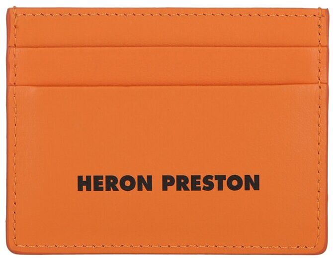 Heron Preston HP Tape NS Leather Card Holder Wallet Orange NoSize