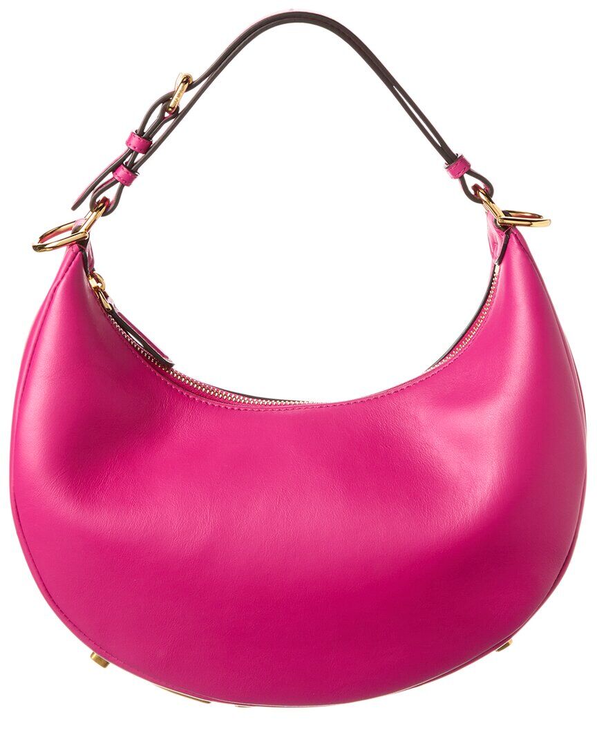 FENDI Fendigraphy Small Leather Hobo Bag Pink NoSize