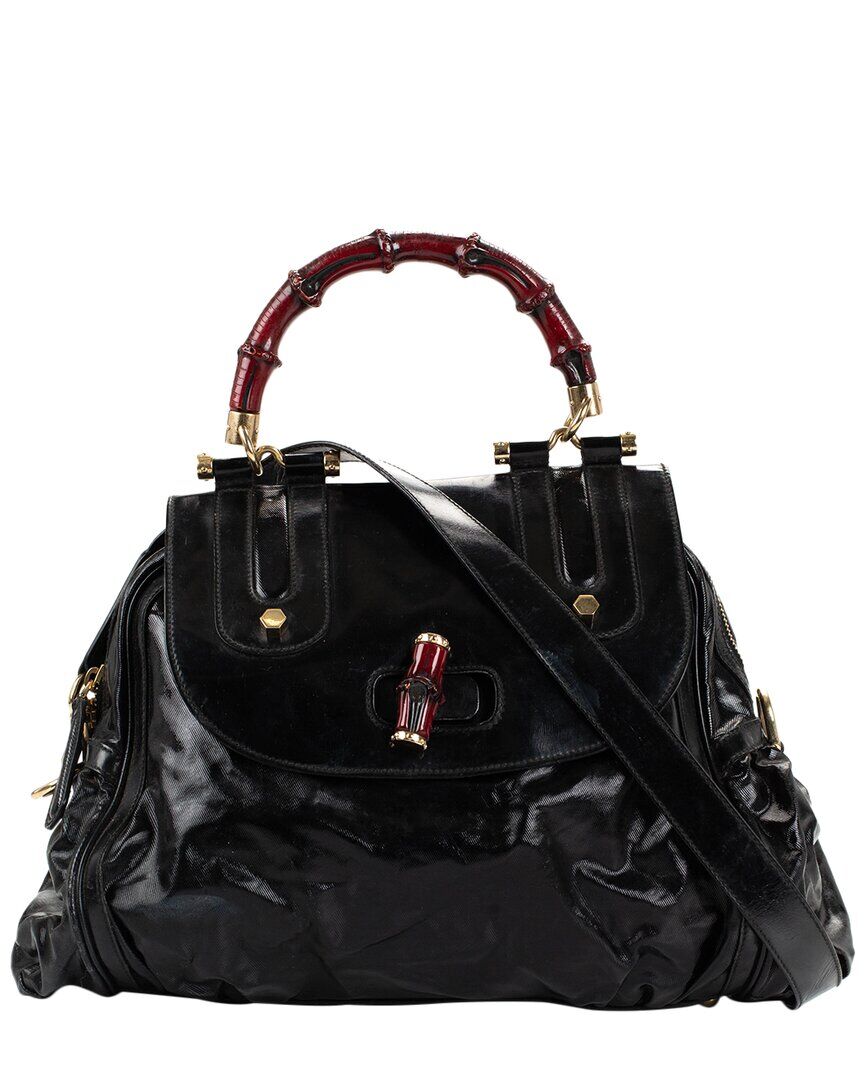 Gucci Black Canvas Dialux Large Pop Handbag (Authentic Pre-Owned) NoColor NoSize