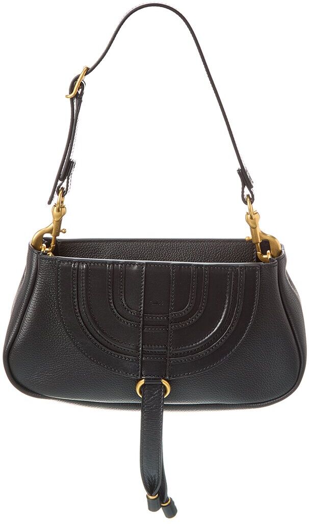 Chlo Marcie Small Leather Hobo Bag Black NoSize