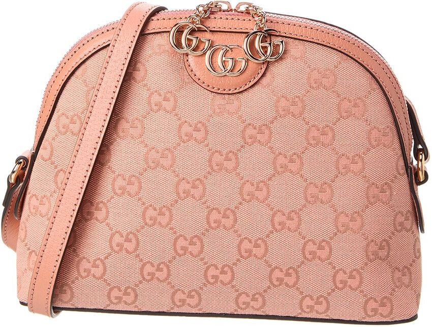 Gucci Ophidia Small GG Canvas & Leather Shoulder Bag Pink NoSize