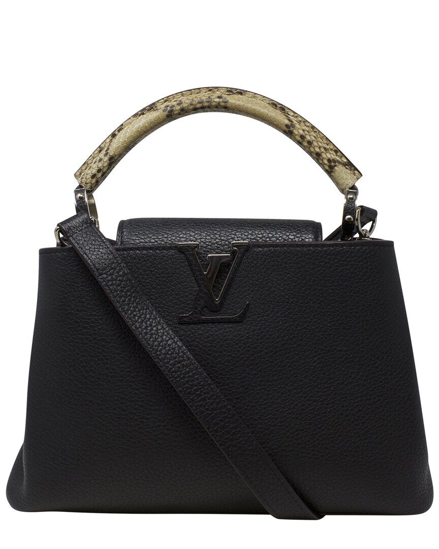 Louis Vuitton Limited Edition Black Taurillon Leather Small Capucine (Authentic Pre-Owned) NoColor NoSize