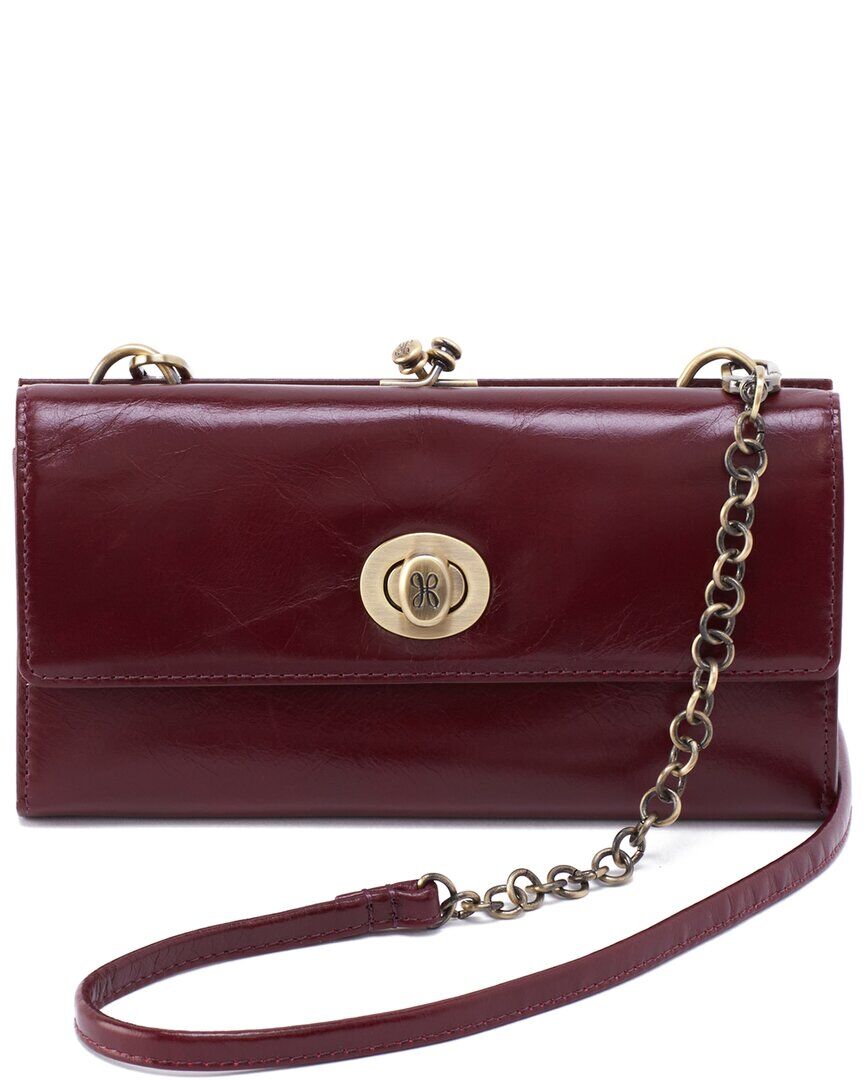 Hobo Mila Leather Wallet Crossbody Red NoSize