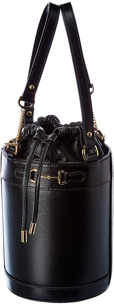 Gucci Horsebit 1955 Small Leather Bucket Bag Black NoSize