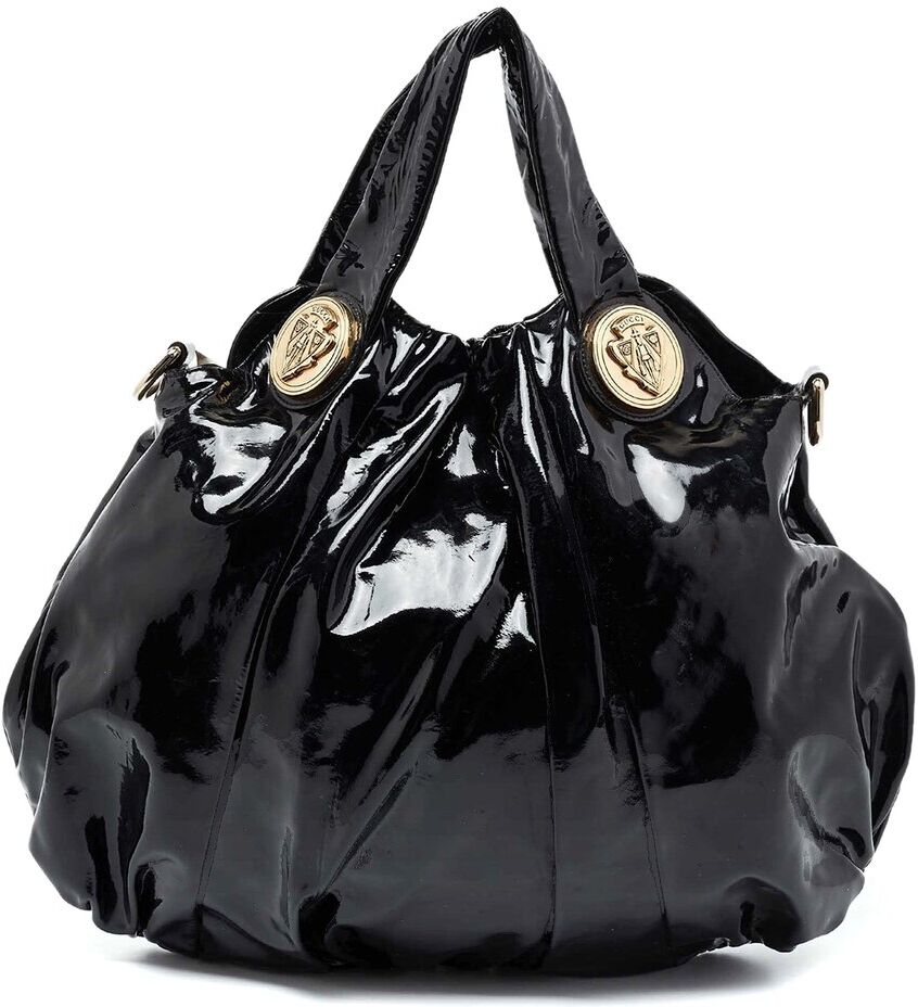 Gucci Black Patent Leather Large Hysteria Hobo Bag (Authentic Pre-Owned) NoColor NoSize