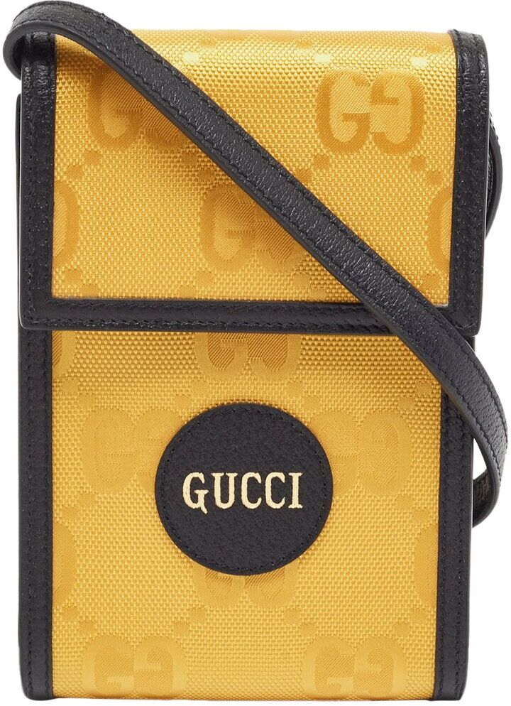 Gucci Yellow Leather & Nylon Mini The Grid Crossbody (Authentic Pre-Owned) NoColor NoSize