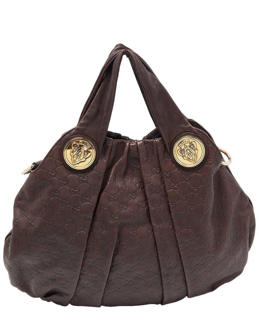 Gucci Brown Leather Large Hysteria Hobo Bag (Authentic Pre-Owned) NoColor NoSize