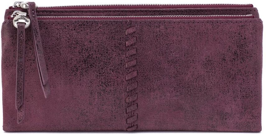 Hobo Keen Large Zip Top Leather Wallet Purple NoSize