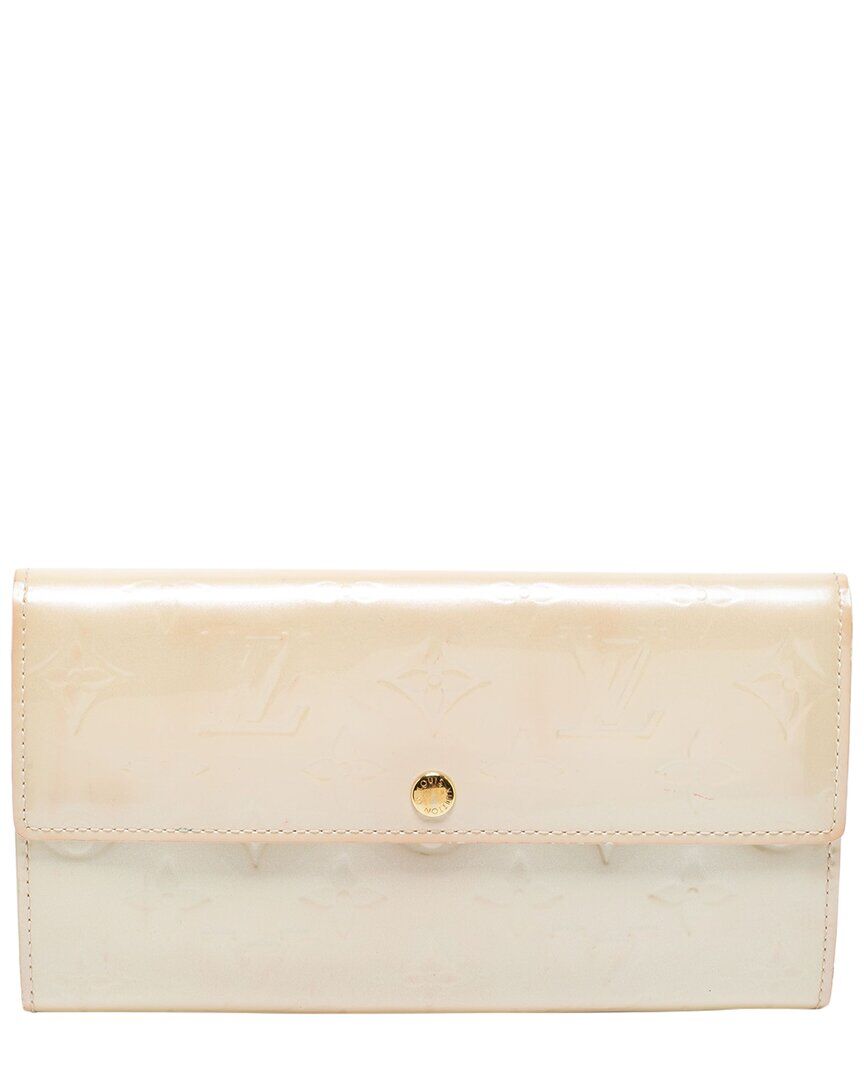 Louis Vuitton Cream Monogram Vernis Leather Sarah Wallet (Authentic Pre-Owned) NoColor NoSize