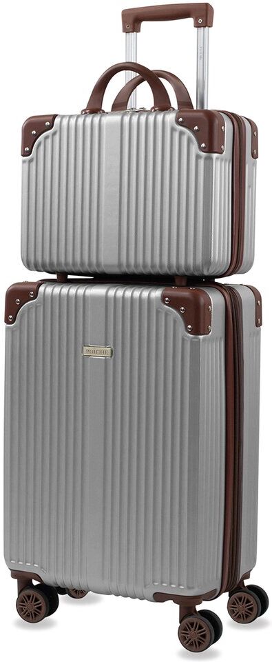 Puiche Tresor 2pc Luggage Set Silver NoSize