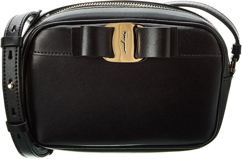 Ferragamo Vara Bow Leather Camera Bag Black NoSize