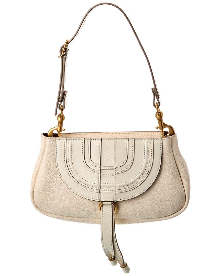 Chlo Marcie Small Leather Hobo Bag White NoSize