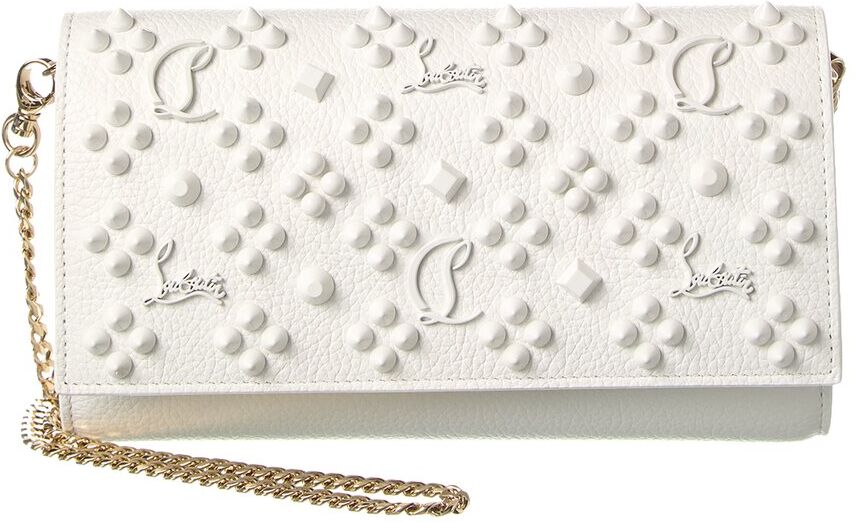 Christian Louboutin Paloma Leather Wallet On Chain White NoSize