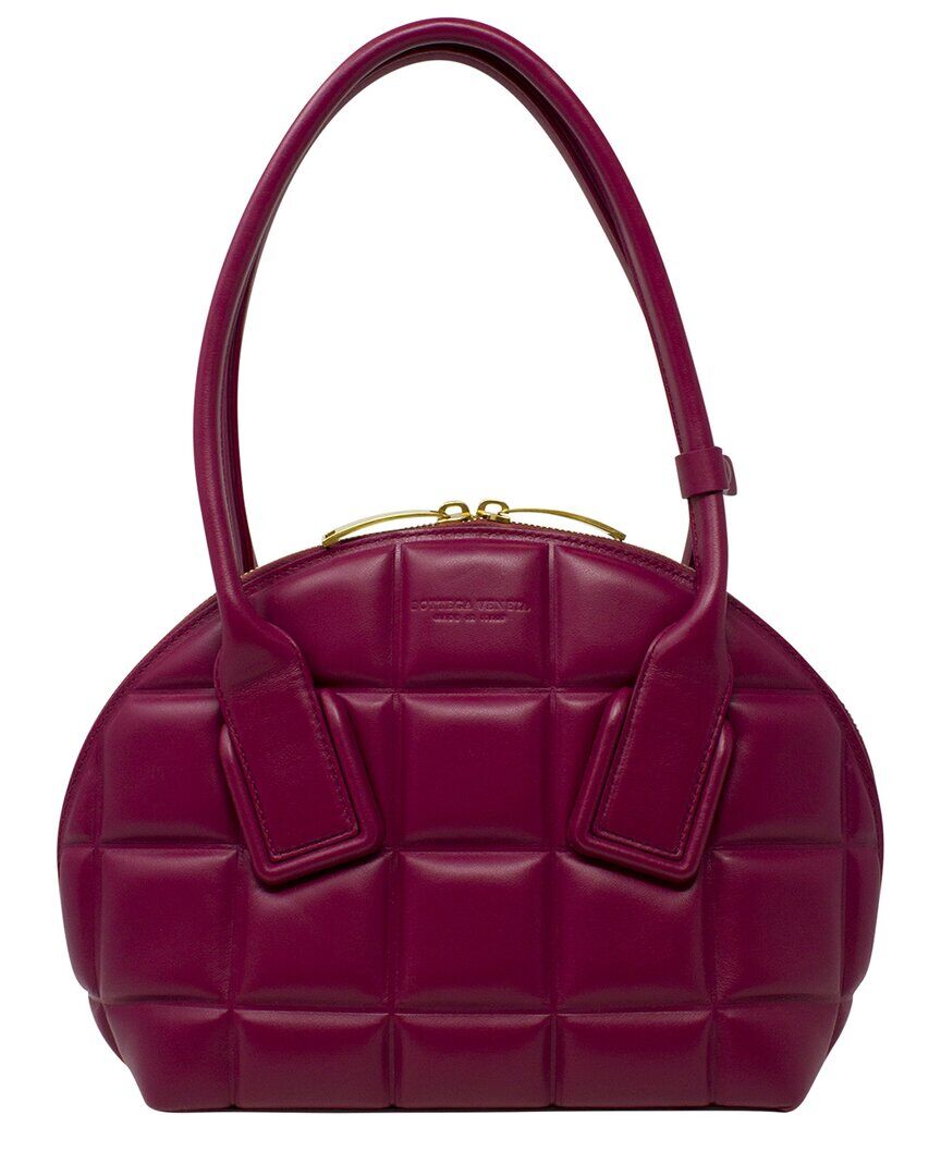 Bottega Veneta Maroon Calfskin Leather Arco Top Handle Bag (Authentic Pre-Owned) NoColor NoSize