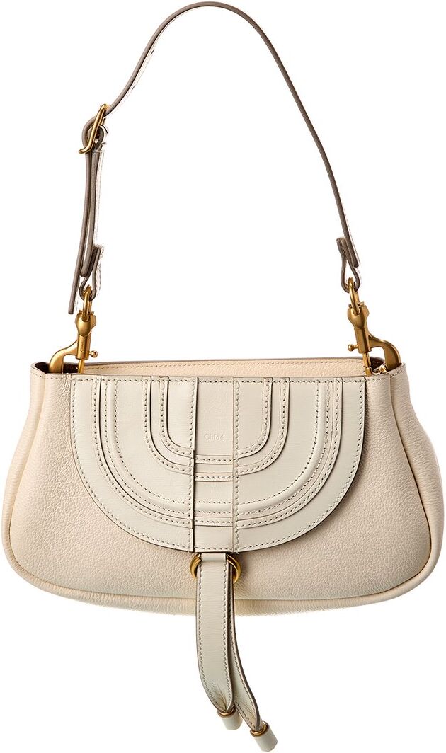 Chlo Marcie Small Leather Hobo Bag White NoSize