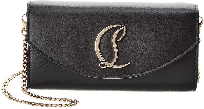 Christian Louboutin Loubi54 Leather Wallet On Chain Black NoSize