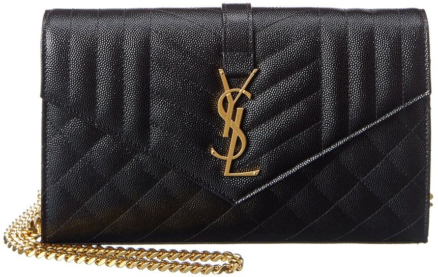 Saint Laurent Chain Wallet Leather Crossbody NoColor os