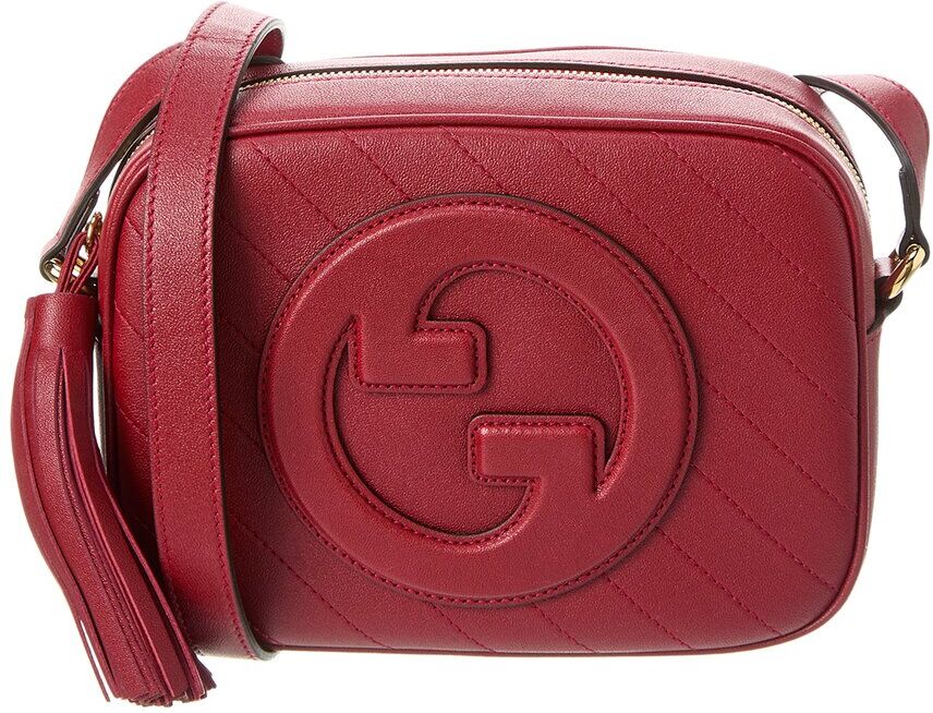 Gucci Blondie Small Leather Shoulder Bag Red NoSize