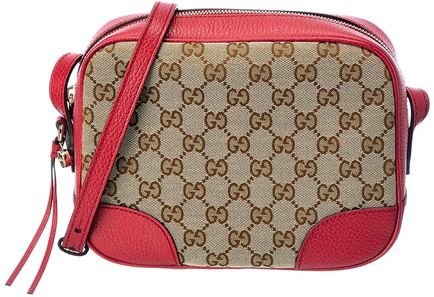 Gucci GG Canvas & Leather Crossbody Beige NoSize