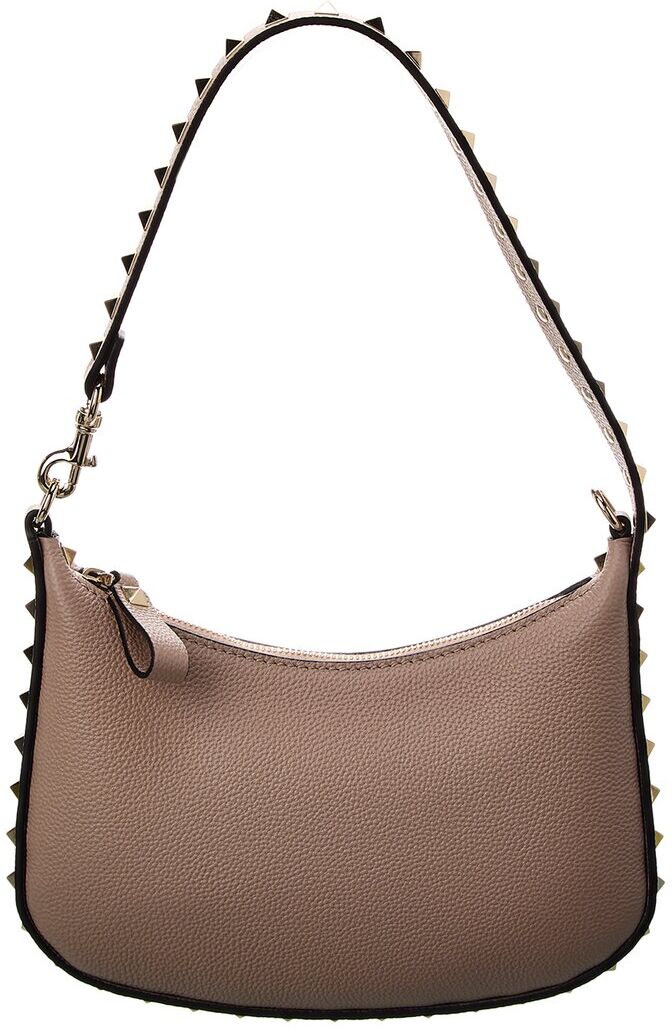 Valentino Rockstud Mini Leather Hobo Bag Pink NoSize