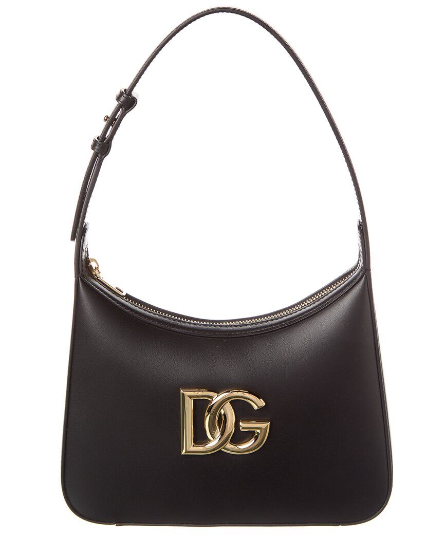 Dolce & Gabbana 3.5 Leather Hobo Bag Black NoSize