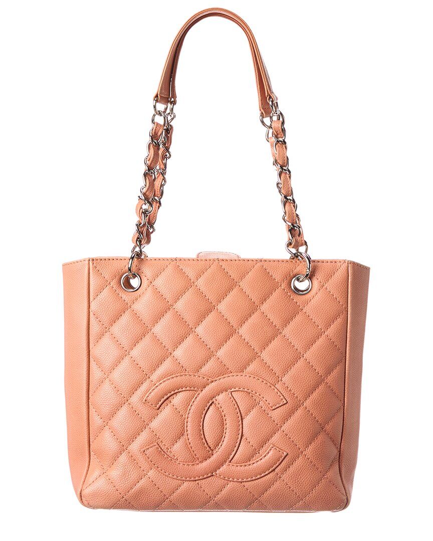 Chanel Pink Quilted Caviar Leather Petit Shopping Tote (Authentic Pre-Owned) NoColor NoSize