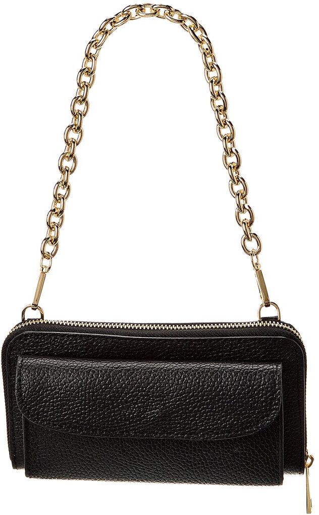 Italian Leather Wallet On Chain Black NoSize