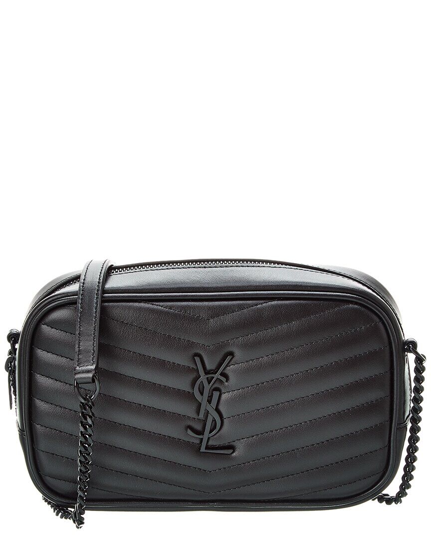 Saint Laurent Lou Mini Quilted Leather Camera Bag Black NoSize