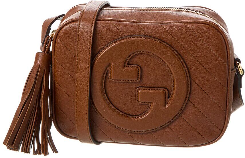 Gucci Blondie Small Leather Shoulder Bag Brown os