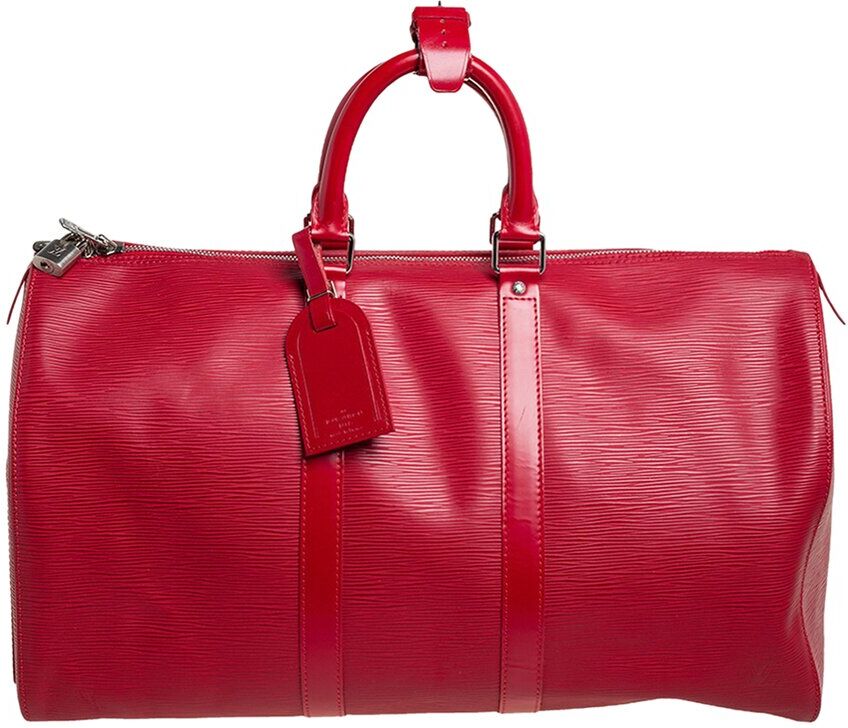 Louis Vuitton Red Epi Leather Keepall 45 (Authentic Pre-Owned) NoColor NoSize