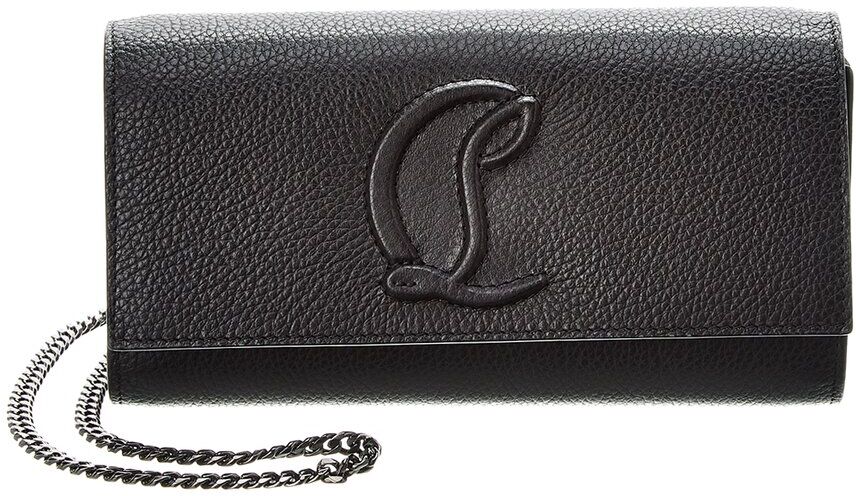 Christian Louboutin By My Side Leather Wallet On Chain Black NoSize