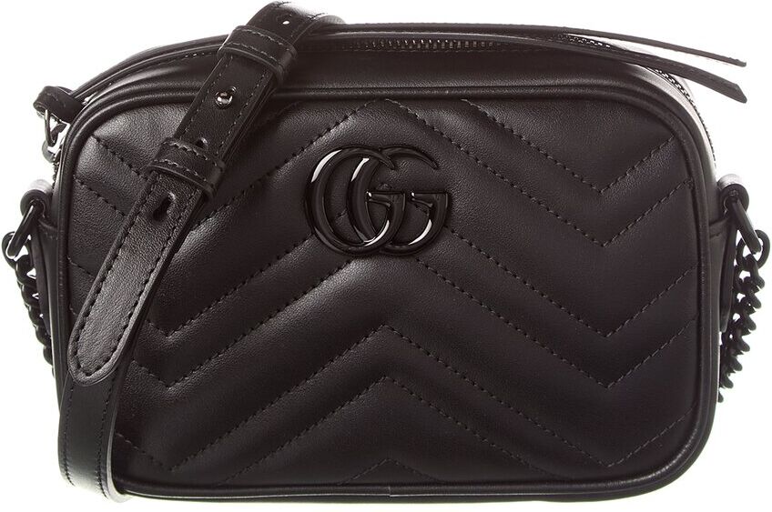 Gucci GG Marmont Mini Matelasse Leather Crossbody Black NoSize