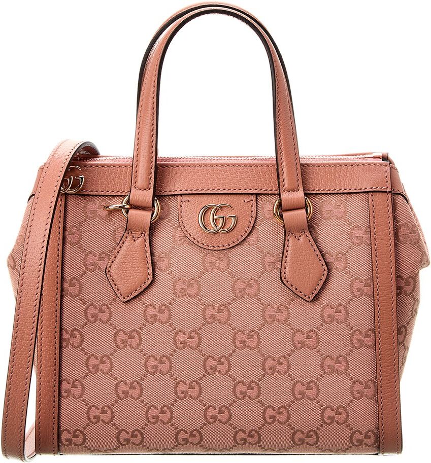 Gucci Ophidia Small GG Canvas & Leather Shoulder Bag Pink NoSize