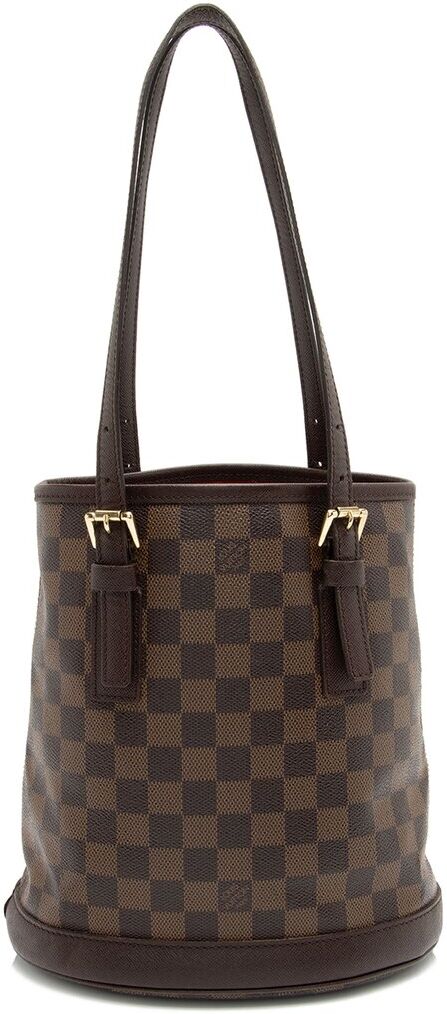 Louis Vuitton Damier Ebene Canvas Marais Bucket (Authentic Pre-Owned) NoColor NoSize