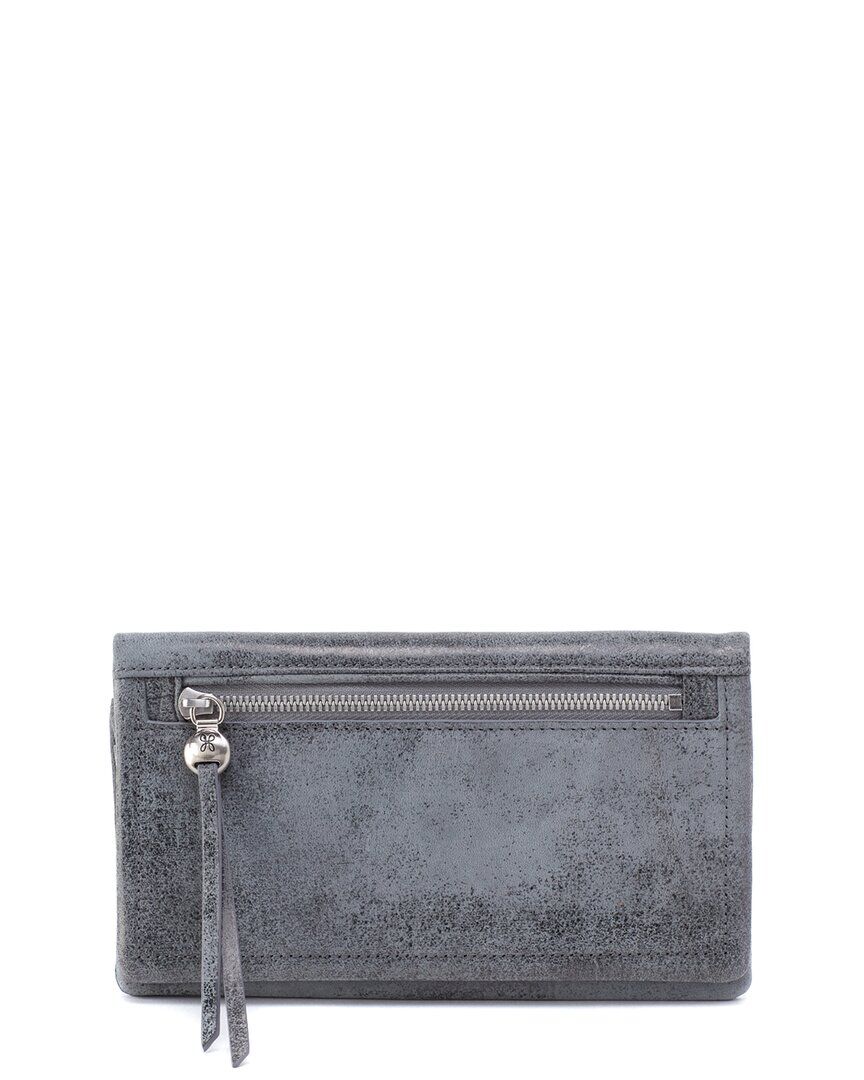 Hobo Lumen Continental Leather Wallet Grey NoSize